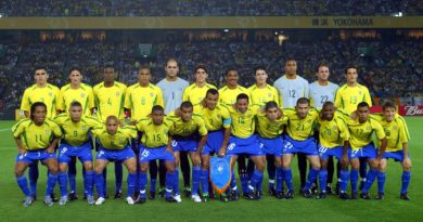 A seleção que conquistou o penta, em 2002, teve treze jogadores que atuavam no Brasil