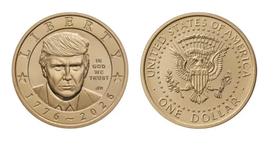 EUA confirmam que vão fabricar moeda com rosto de Trump EUA confirmam que vão fabricar moeda com rosto de Trump